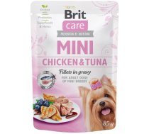 Mitrā barība ,konservi, suņiem Brit Care Mini Chicken & Tuna, vistas gaļa-tunzivis, 0.085 kg