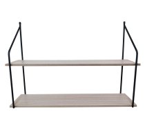Plaukts Domoletti, melna-koka, 42 cm x 13 cm x 60 cm