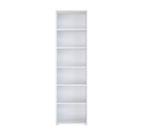 Grāmatu plaukts Domoletti BLPR713-120, balta, 34 cm x 54.6 cm x 197.5 cm