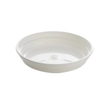 Puķu poda šķīvis Uniplastex UPO13, balta krās., 13 cm
