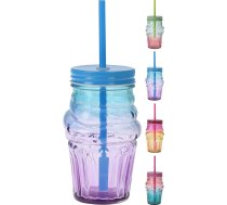 Glāze ar salmiņu, stikls, 0.475 l