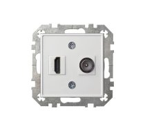 Antenas un HDMI ligzda LIREGUS EPSILON, balta krāsa