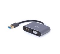 I-o adapter usb3 to hdmi-vga-grey a-usb3-hdmivga-01 gembird