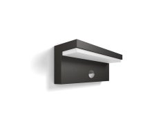 Āra sienas lampa Philips Bustan, 4.5W, LED, IP44, antracīta krās., 7.8 cm x 9.2 cm
