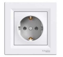 Kontaktligzda Schneider Electric Asfora EPH2900121, Iezemēta rozete, balta krās.