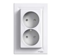 Kontaktligzda Schneider Electric Asfora EPH9700121, rozete bez zemējuma, IP20, balta krās.