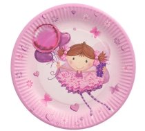 Šķīvis papīra Little Dancer 10gb 23cm