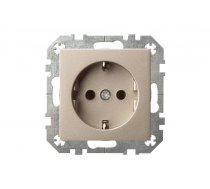Kontaktligzda Liregus Epsilon IKL 16-204-01 E-CH, Iezemēta rozete, šampanieša krās.