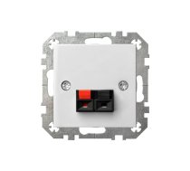 Audio skaļruņu kontaktligzda Liregus Epsilon, balta krās.