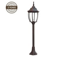 Brīvi stāvošs āra gaismeklis Domoletti El-560PE2, 100W, E27, IP44, novecojis melns ar sarkanu nokrāsu, 21 cm x 100 cm