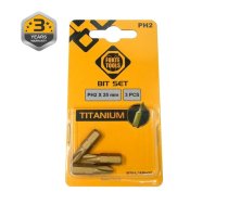 Skrūvgriežu uzgaļu komplekts Forte Tools BT03-25PH2T, PH2, 25 mm