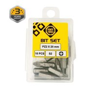 Skrūvgriežu uzgaļu komplekts Forte Tools, PZ2, 25 mm