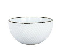 Maza bļoda Domoletti Rhombus White, balta krās., 14 cm, 0.62 l