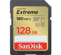 Atmiņas karte SanDisk Extreme, 128 GB, 180 Mb-s - 90 Mb-s