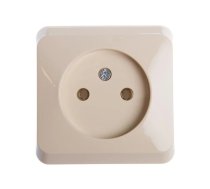 Kontaktligzda Schneider Electric Prima WDE001100, rozete bez zemējuma, bēša krās.