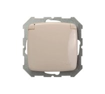 Kontaktligzda Liregus Alfa IKL16-008-01 A-S, Iezemēta rozete, IP44, bēša