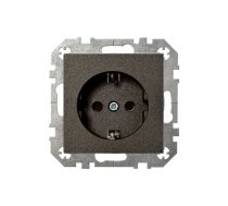 Kontaktligzda Liregus Epsilon IKL16-404-01 E-J, Iezemēta rozete, antracīta
