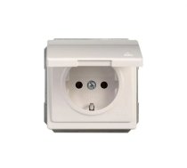Kontaktligzda Vilma SL250 111030202107, Iezemēta rozete, IP44, balta