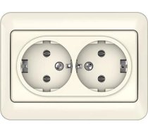 Dubultā kontaktligzda Vilma SL250 111030202205, Iezemēta rozete, ziloņkaula