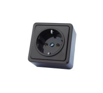 Kontaktligzda Vilma SL+250 RP16-002V, Iezemēta rozete, antracīta krās.