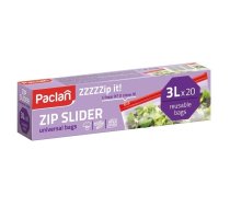 Saldētavas maisiņi ar rāvējslēdzēju Paclan Universal, 3 l, caurspīdīga krās., 20 gab.