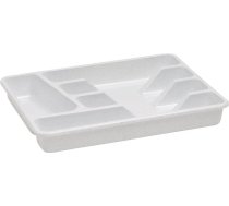 Galda piederumu organizatori Curver, 33.3 cm x 26 cm x 4.5 cm, plastmasa, pelēka krās.