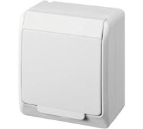 Kontaktligzda Elektro-Plast Hermes 0324-02, Iezemēta rozete, IP44, balta