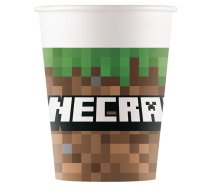 Glāzes papīra Minecraft 200ml 8gab.