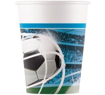 Glāzes papīra Soccer Fans 200ml 8gab.