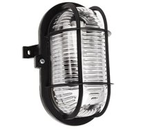 Pl.lampa 60W E27 IP44 melna