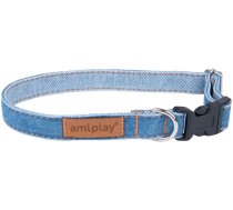 Regulējama apkakle Amiplay Denim. zila. 200-350x10 mm