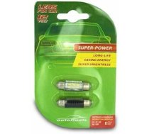 LED SPULDZES AUTO SV8.5 36MM BALTAS 2GAB