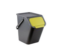 Atkritumu tvertne Bini. 25 l. melna/dzeltena