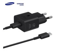 Lādētājs Samsung 1 x USB Type C melna. 25 W