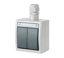 2-POS.SWITCH HERM. V/A IP65 GRAY