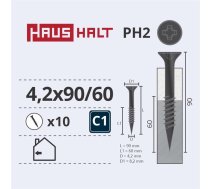 SKRŪVE REĢ. MET. 4.2X90/60 10GAB O2 (Haushalt)