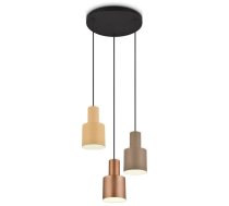 Trio Agudo piekarama lampa 3-pc E27 multicolor brushed steel 319430317 4017807574609
