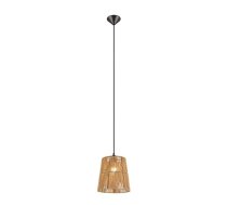 Trio Holm piekarama lampa E27 brown/paper yarn brushed steel R31041026 4017807590944