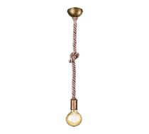 Trio Rope piekarama lampa 1-pc E27 antique brass brushed steel 310100104 4017807408607