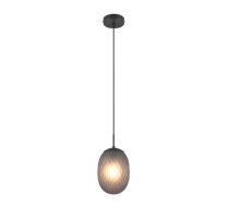 Trio Facette piekarama lampa 1-pc E27 matt black/smoke brushed steel 364200154 4017807616828