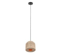 Trio Smilla piekarama lampa 1-pc 31 cm E27 natural color/jute brushed steel 366800136 4017807617641