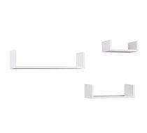 Mirrors&More Ava wall plauktu komplekts set 3-pack balts 1860101 4251820306872