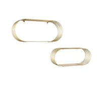 Mirrors&More Jessica wall plauktu komplekts set 2-pack zelta 2370179 4251820310114
