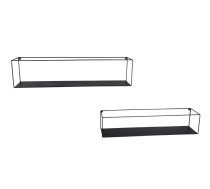 Mirrors&More Lisa wall plauktu komplekts 65 x 15 x 15 cm melns 2-pack 1180102 4251820300498