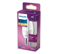 PHILIPS LED 25W B35 E14 Silti balta 2700K matēta spuldze 8719514309784 929002977055