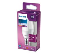 PHILIPS LED 40W B35 E14 Auksti balta 4000K matētaspuldze 8719514309548 929003604018