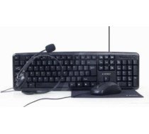 Gembird 4-in-1 Komplekts Klaviatūra + Datorpele + Austiņas + Peļu Paliktnis