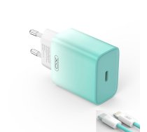 XO CE18 PD Tīkla Lādētājs 30W ar USB-C - Lightning Vads 1m