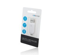 Forever USB + Micro USB Karšu Lasītājs SD + MicroSD Balts