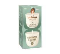 Bolsius CleanLight Uzpildes Sveces 2gab Cedarwood&Vetiver